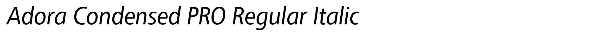 Adora Condensed PRO Regular Italic image